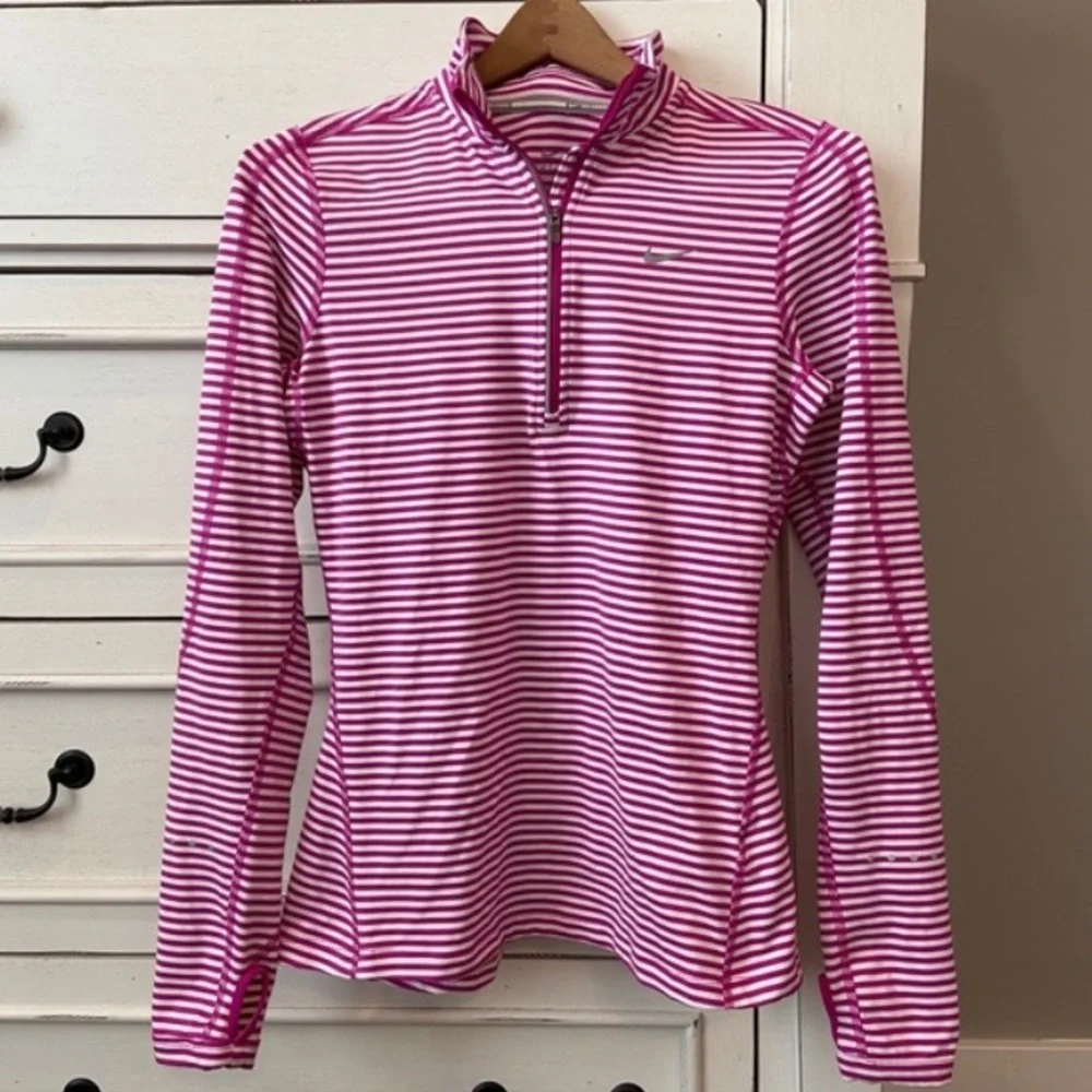 Nike Dri-Fit Striped Quarter ZIP Pullover Jacket. Size Small. EUC - Picture 8 of 8